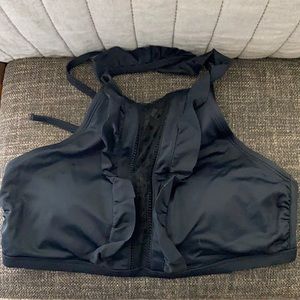 Black Halter Bikini Top